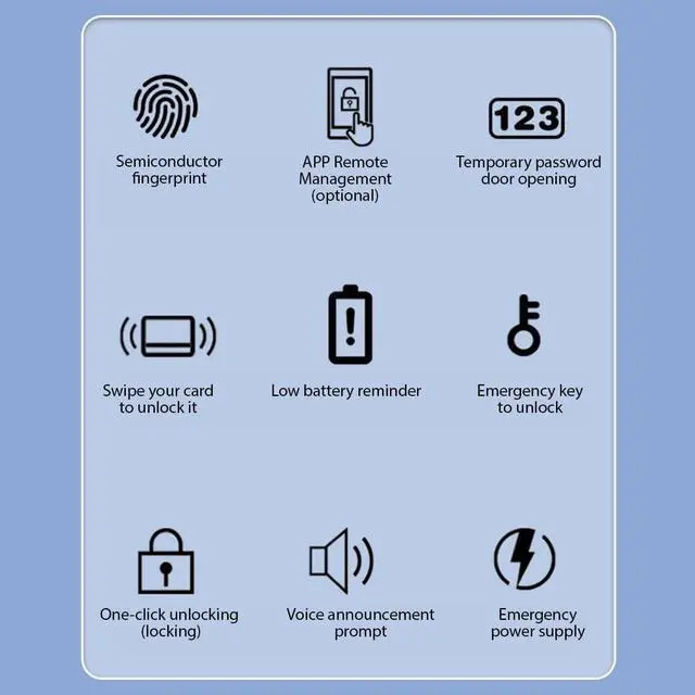 Alt view image 2 of 7 - Smart Lock Keyless Entry Door Lock TY APP Fingerprint Password Card Mechanical Key 5 Unlocking Methods Aluminum Alloy for Home Office