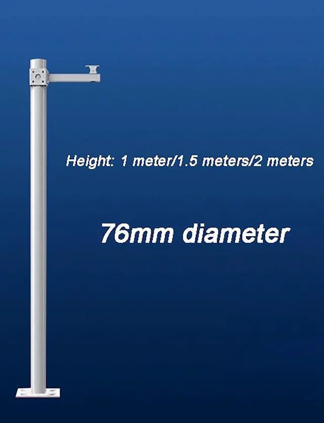 Alt view image 3 of 7 - Outdoor Security Camera Pole - 2M Free Standing Ground Mount for Dome & Cameras, Perfect for Parking Lots, Driveways, & Garden Surveillance-Single -2 Meters
