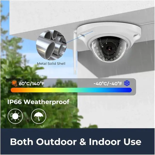 Alt view image 6 of 6 - 5MP Wifi Dome IP Camera Vandalproof Humanoid Detection CCTV Camera SD Card H.265 Audio Video Surveillance Cameras(3.6mm,UK PLUG_2MP X 32G CARD)