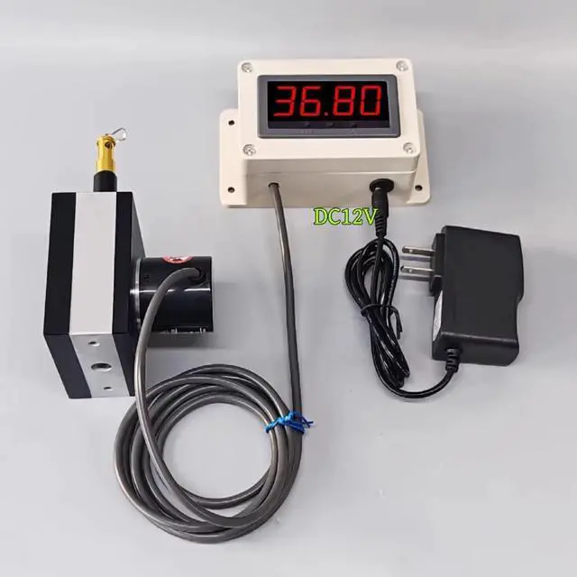 Alt view image 2 of 3 - iDili Digital Speed Meter with Upper/Lower Limit Alarm Draw-Wire Sensor for Linear Motion Speed Measurement