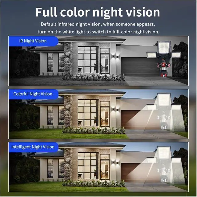 Alt view image 6 of 7 - 4G/WiFi 6MP Three-Lens Street Lamp Monitoring Solar-Powered Lighting Street Lamp CCTV Network Monitoring Camera(6MP Surveillance Camera 128G)