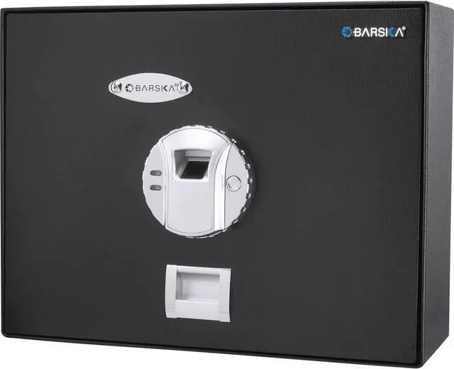 Main image of 0 23 Cu Ft Top Opening Biometric Security - Steel Black Advanced Fingerprint Access Home Outdoor-Ready