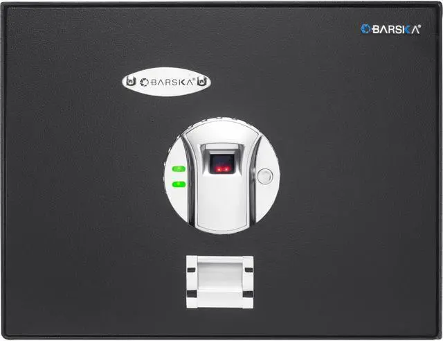 Alt view image 2 of 7 - 0 23 Cu Ft Top Opening Biometric Security - Steel Black Advanced Fingerprint Access Home Outdoor-Ready