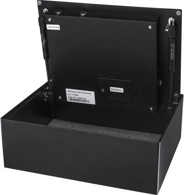 Alt view image 6 of 7 - 0 23 Cu Ft Top Opening Biometric Security - Steel Black Advanced Fingerprint Access Home Outdoor-Ready