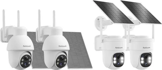 Main image of Security Camera Wireless Outdoor, 2K Solar Security Camera and 5MP Solar Camera Outdoor Wireless, Battery Powered 360°PTZ Camera(4 Pack)