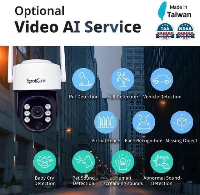 Alt view image 2 of 6 - SpotCam Indoor/Outdoor Spotlight Pan/Tilt Smart Camera Ultra