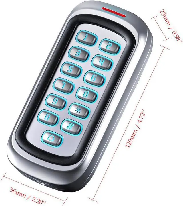 Alt view image 3 of 7 - Door Access Control System Kit with 1200lbs Electromagnetic Lock, IP68 Waterproof Keypad Door Entry with WiFi App Remote Unlock, Doorbell Chime & 433MHz Remote Control