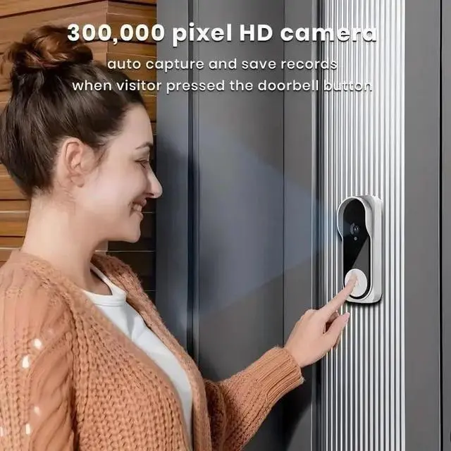 Alt view image 3 of 7 - INDIVISO Video Doorbell Camera with 4.3 Screen, No WiFi Required, 130° Wide Angle, Infrared Night Vision, 2-Way Audio, SD Card Recording