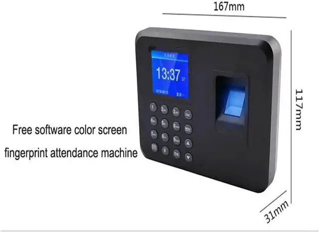 Alt view image 7 of 7 - Fingerprint Attendance Machine Time Clock Punch Machine for Small Businesses and Offices for Small Businesses,