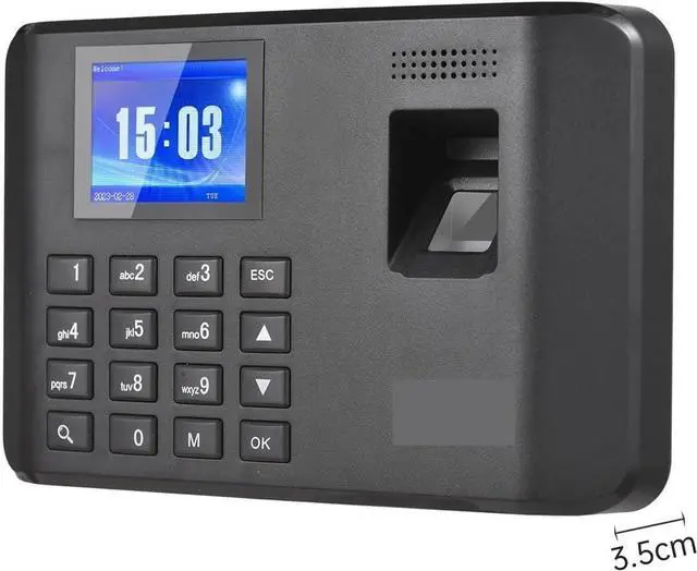 Main image of 2.4 Inch LCD Screen Intelligent Biometric Fingerprint Password Attendance Machine Time Clock Employee Checking-in Recorder for Small Businesses,