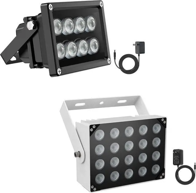 Main image of Univivi IR Illuminators for Security Camera with Power Adapter 850nm Infrared Illuminator 90 Degree Wide Angle 8-LEDs & 20-LEDs IR Infrared Light for Security Cameras