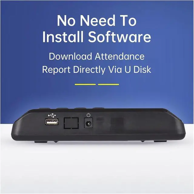 Alt view image 5 of 7 - 2.4 Inch LCD Screen Intelligent Biometric Fingerprint Password Attendance Machine Time Clock Employee Checking-in Recorder for Small Businesses,