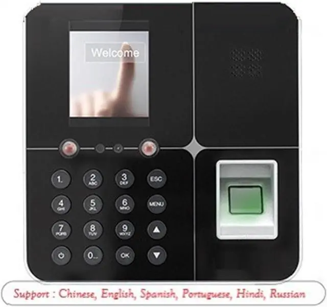 Alt view image 2 of 6 - Time Clock for Small Businesses Face Recognition Fingerprint Time Attendance Machine Punching Machine Black Support Multiple Languages for Small Businesses,
