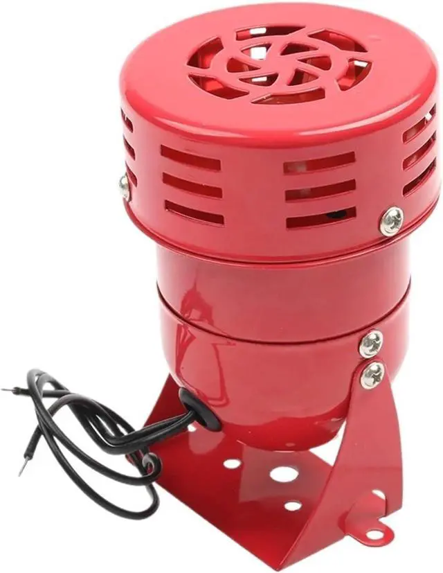 Alt view image 4 of 5 - 1pc MS-190/290/390 12V 24V 220V 110V Red Mini Metal Motor Siren Industrial Alarm Sound Electrical Guard Against Theft 130dB(MS-190-24V)