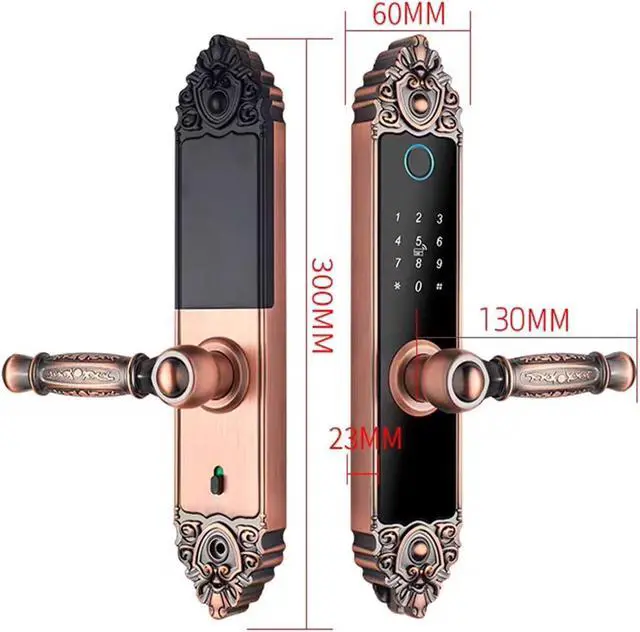 Alt view image 3 of 6 - smart Locks European Style Fingerprint Smart Lock Biometric Electronic Keyless Entry Door Lock for Front Door for Home