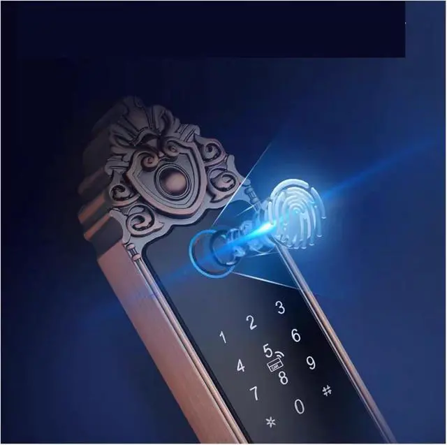 Alt view image 2 of 6 - smart Locks European Style Fingerprint Smart Lock Biometric Electronic Keyless Entry Door Lock for Front Door for Home