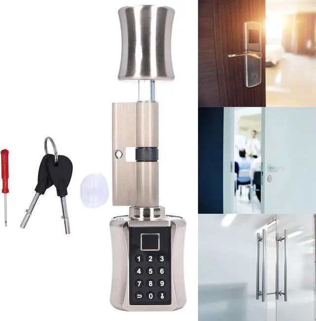 Alt view image 5 of 7 - Smart Lock Cylinder Biometric Fingerprint Password Electronic Safety for 40100mm Door Thickness