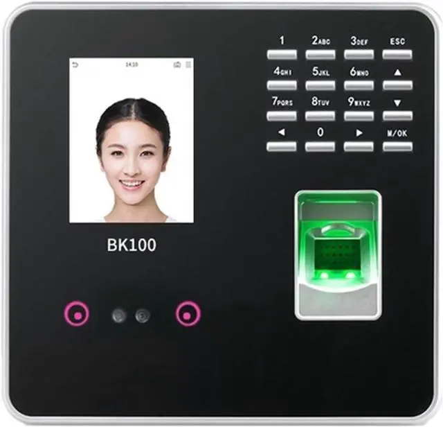 Main image of USB Biometric Fingerprint Face Recognition Employee Time Attendance Machine Time Clock Recorder Device, Bk100-b-1