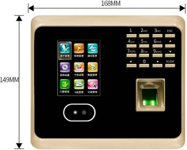 Alt view image 2 of 4 - UF100 WiFi IP Face Recognition Fingerprint Time Attendance Machine Time Clock for Employee Small Business,