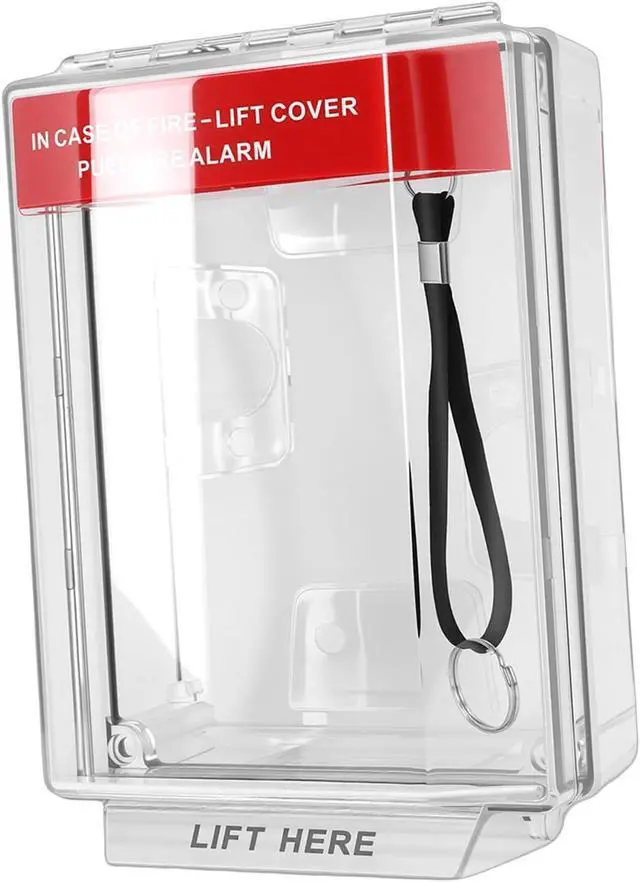 Alt view image 7 of 7 - Zunate Fire Call Point Cover with Pull Station, IP67 Water Proof Heat PC Guard for Emergency Manual Alarm Devices in Home Office Outdoor Settings