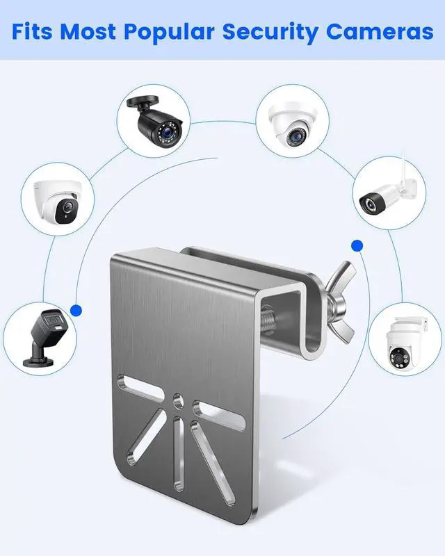 Alt view image 6 of 7 - Steel Security Camera Gutter Mount, Adjustable Outdoor Camera Bracket