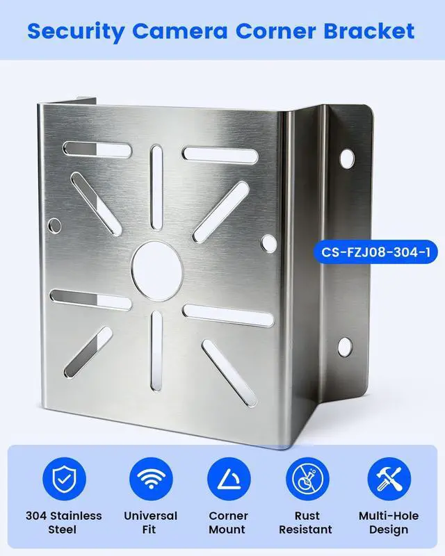 Alt view image 2 of 7 - Universal Security Camera Corner Mount Bracket, Heavy Duty CCTV Wall Mount