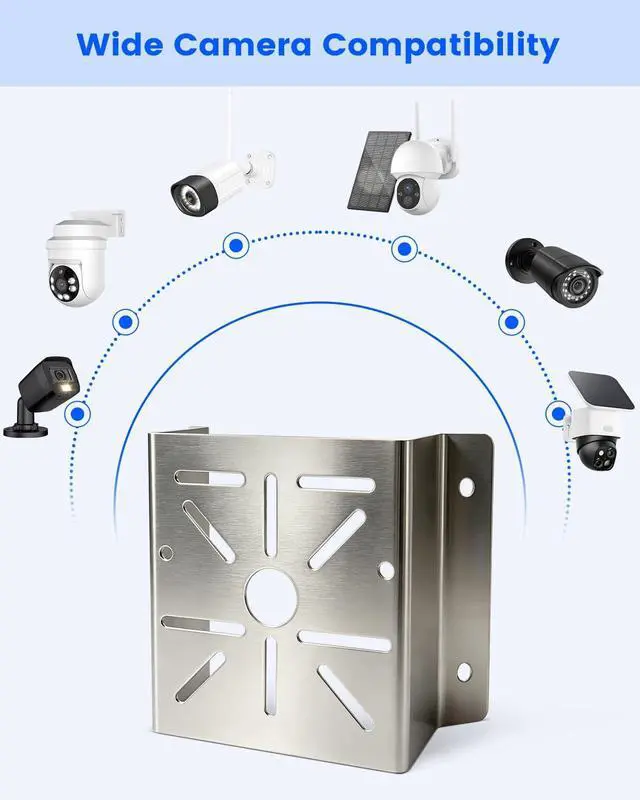 Alt view image 4 of 7 - Universal Security Camera Corner Mount Bracket, Heavy Duty CCTV Wall Mount