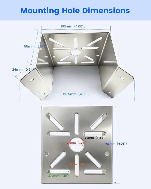 Alt view image 7 of 7 - Universal Security Camera Corner Mount Bracket, Heavy Duty CCTV Wall Mount