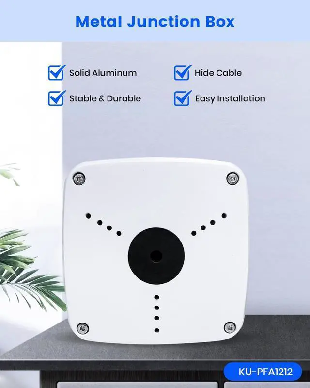 Alt view image 2 of 7 - KU-PFA122 Security Camera Junction Box Compatible with Dah Bullet Cameras