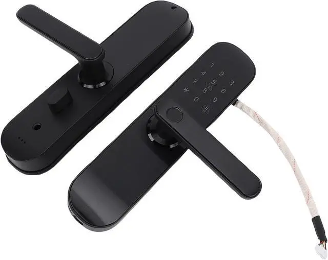 Alt view image 4 of 7 - Fingerprint Keypad Door Handle Lock App Control Emergency Power Supply Keyless Entry Door Handle Lock for 35mm to 80mm Door