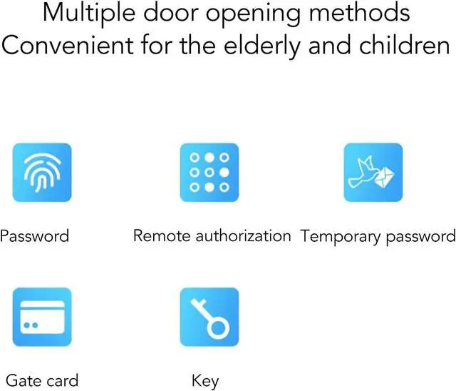 Alt view image 3 of 7 - Smart Security Electronic Door Lock,Door Smart Lock Fingerprint Password IC Card Key Anti-Theft APP Control Entry Lock for Home Security