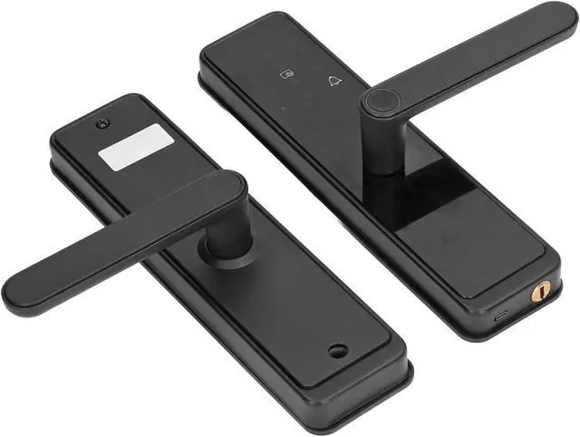 Alt view image 2 of 7 - Smart Security Electronic Door Lock,Door Smart Lock Fingerprint Password IC Card Key Anti-Theft APP Control Entry Lock for Home Security