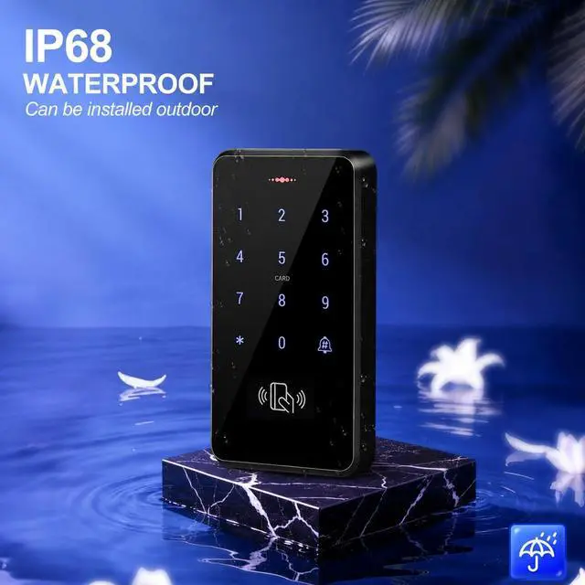 Alt view image 2 of 7 - RFID Door Access Control System Kit with 280KG/600lbs Magnetic Lock, IP68 Waterproof Keypad, 3000 Users, 12V/3A Power Supply, Exit Button & 10 Key Fobs, for Home Office Apartment