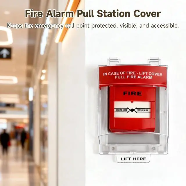 Alt view image 2 of 5 - Manual Pull Switch Protector For Fire Alarm, Clear Call Point Guard, Waterproof Dustproof Switch Case For Office, School, Mall