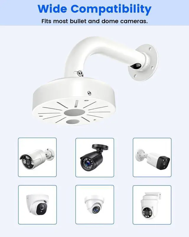 Alt view image 5 of 7 - Universal L-Type Metal Security Camera Wall Mount Bracket