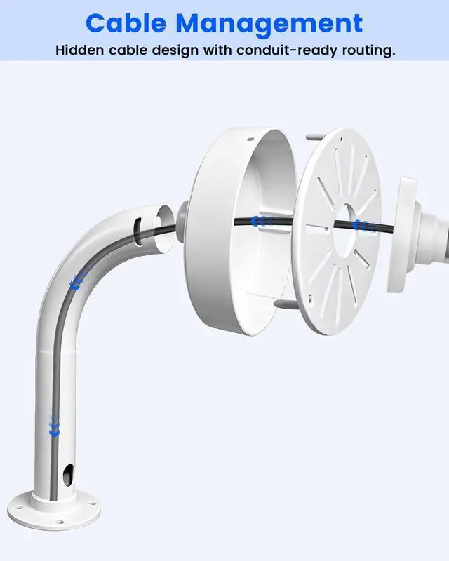 Alt view image 6 of 7 - Universal L-Type Metal Security Camera Wall Mount Bracket