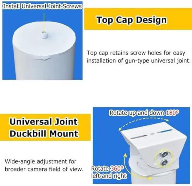 Alt view image 4 of 5 - Outdoor Surveillance Pole - 360° Adjustable Mounting Bracket for Residential Security Cameras