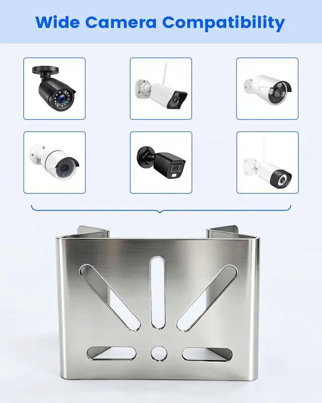 Alt view image 5 of 7 - Universal Steel Security Camera Corner Mount Bracket, Camera Corner Adapter