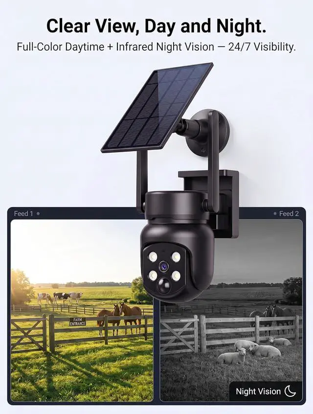 Alt view image 6 of 7 - Heyall Cellular Security Camera for Farm: 4G Long-Term Stable Performance