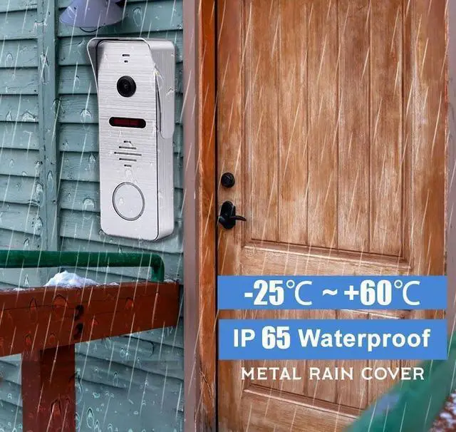 Alt view image 5 of 6 - Ring Doorbell Wired,1080P Doorbell Camera(W),Indoor Outdoor Camera,10 Inch Monitor (B) Ring Video Doorbell with Night Vision,Dual-Way Intercom for Villa House