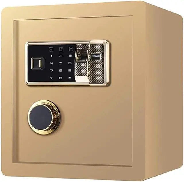 Alt view image 4 of 6 - Fireproof Waterproof Electronic Digital Biometric Fingerprint Home SteelLed Display,for Office Hotel Jewelry Cash,Gold,36X32X40cm for Home Office Cash Use