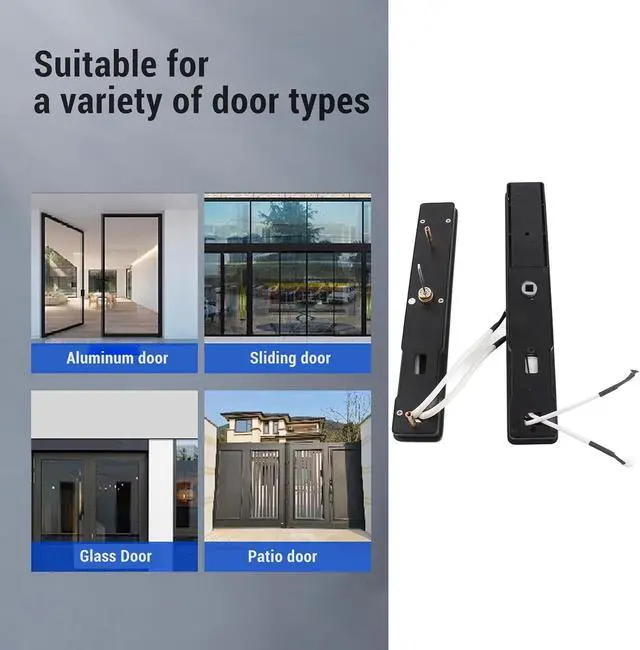 Alt view image 3 of 7 - Smart Door Entry Lock, Electronic Entry Lock with Fingerprint Password Card Keyless Access, IP65 Weatherproof Digital Keypad Lock for 35mm to 80mm Doors
