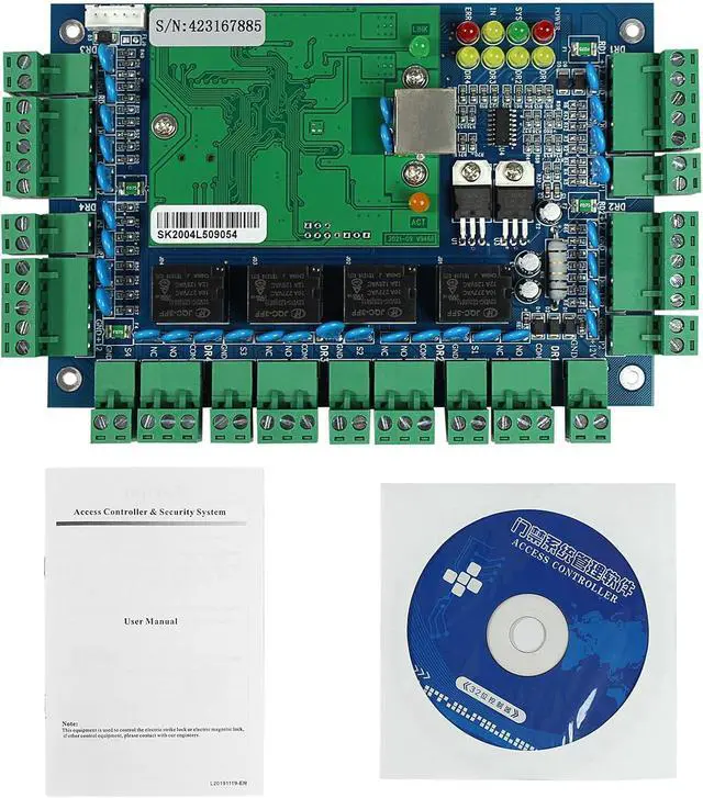 Alt view image 3 of 7 - Multi-Door Network Access Control Panel 4 Doors with Software