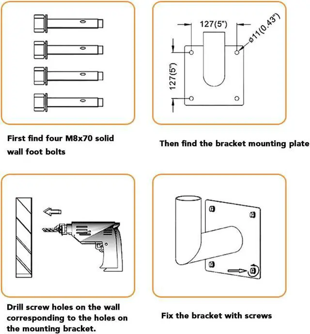 Alt view image 3 of 7 - Heavy Duty Alloy Steel Wall Mount Bracket 90 Degree L Shape Bracket for Outdoor Flood Lights Weatherproof All Weather Easy Installation for Wood Concrete Walls Set of 2