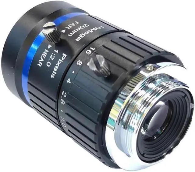 Alt view image 4 of 5 - 10MP 20mm Lens C Mount Fixed Focal Industrial Camera Lens 1 Inch Aperture F1.4 Manual Iris