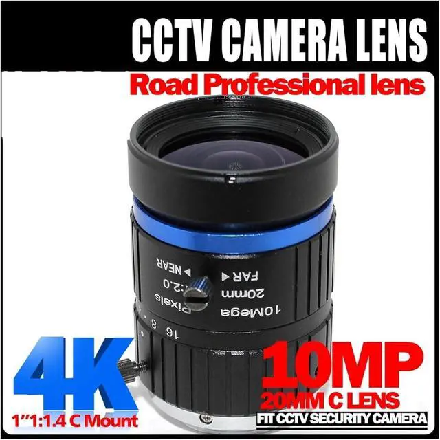 Alt view image 2 of 5 - 10MP 20mm Lens C Mount Fixed Focal Industrial Camera Lens 1 Inch Aperture F1.4 Manual Iris