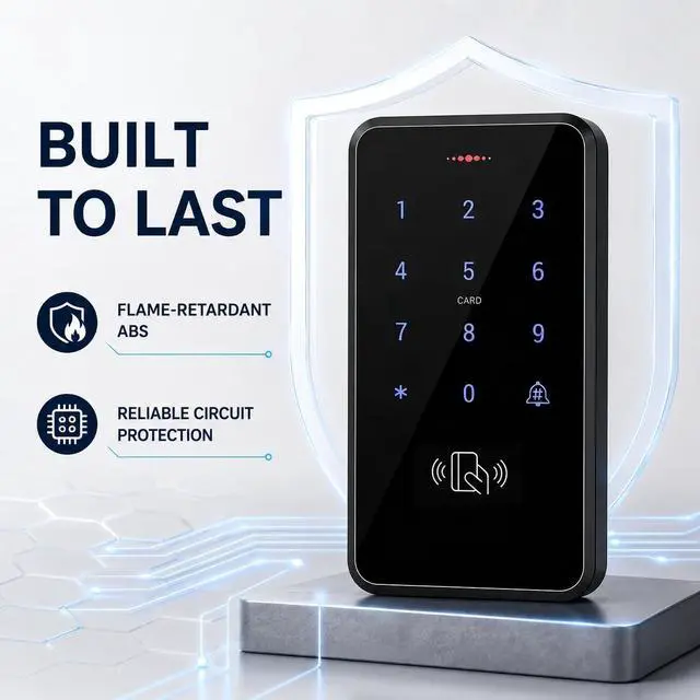 Alt view image 7 of 7 - Fully 125KHz RFID Access Control System Kit, IP68 Waterproof Keypad, 3000 Users, NC Electric Strike Lock Door Entry System,12V Power Supply, Exit Button,10 Keyfobs,Can be Installed Outdoor