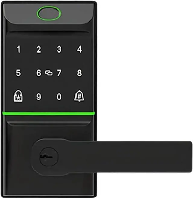 Main image of Keyless Entry Smart Door Lock with Handle Biometric Fingerprint Deadbolt Auto Lock, for Front Door Home