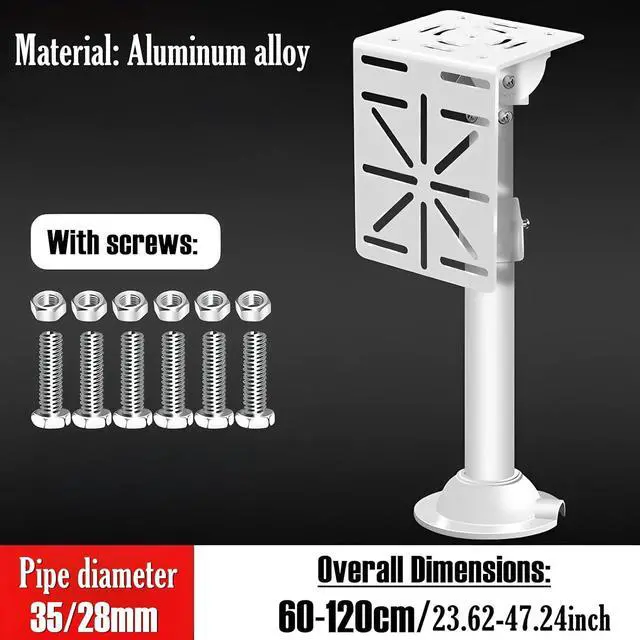 Alt view image 4 of 7 - CCTV Security Camera Mount Bracket, 23.62"-47.24" Telescopic Adjustable Universal Camera Vertical Mounting Bracket with L-Type Adapter Steel Plate for PTZ Camera, I Type