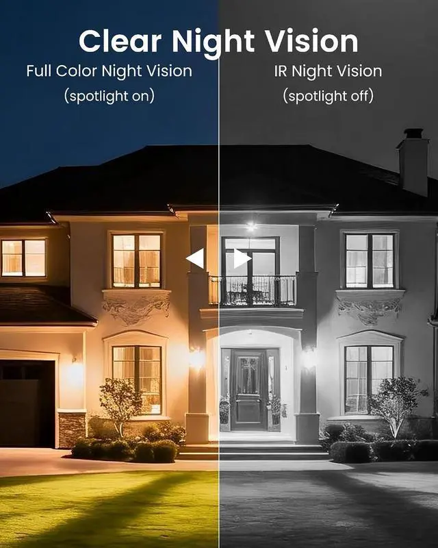 Alt view image 6 of 7 - CasaCam Solar Camera Monitor Kit, 2K Solar Wireless Security Camera System Outdoor 10.1" HD Monitor, 2 Pack Dual-Lens PTZ Cameras, AI Motion Detection, Color Night Vision, No Monthly Fee, IP66, WS1022